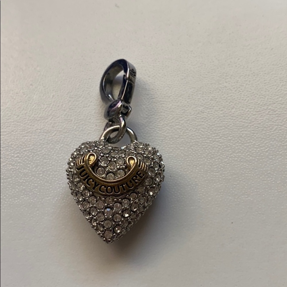Silver Heart Juicy Couture purse charm
